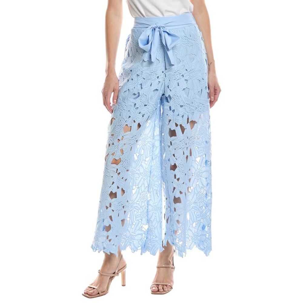 Hl Affair Womens  Floral Lace Pant, Blue